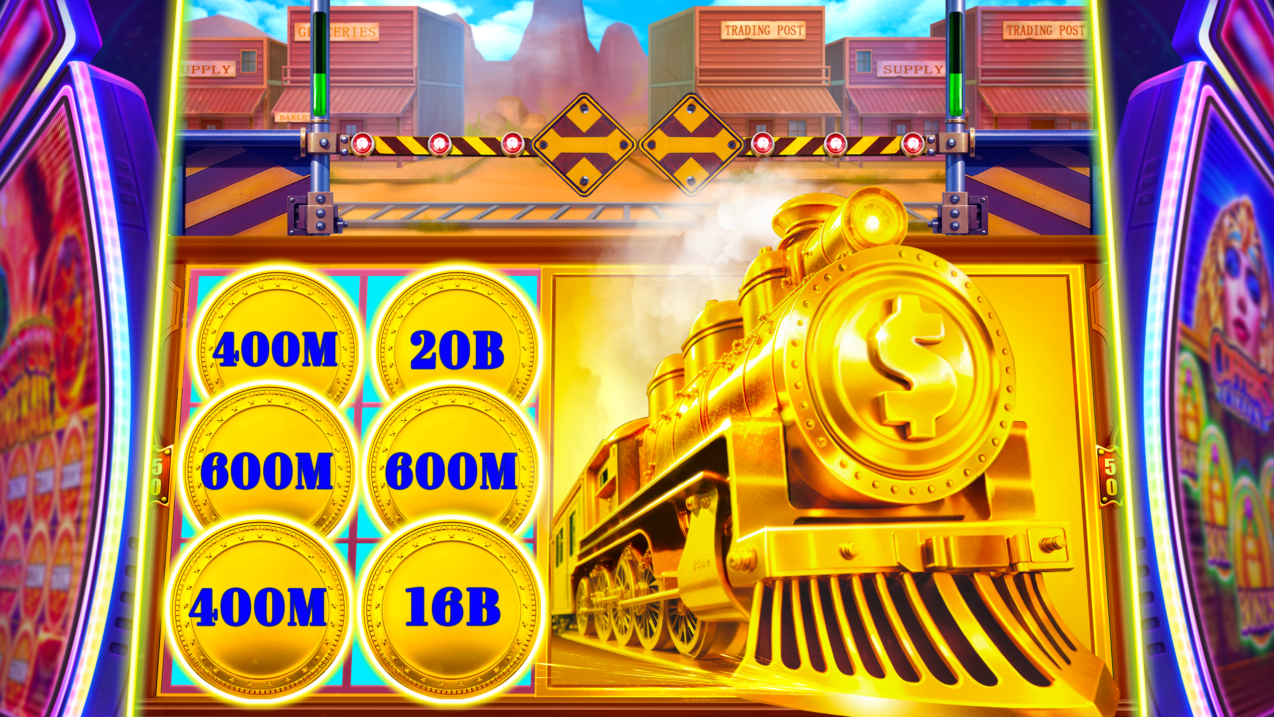App screenshot of a vibrant slot game interface on jljl77